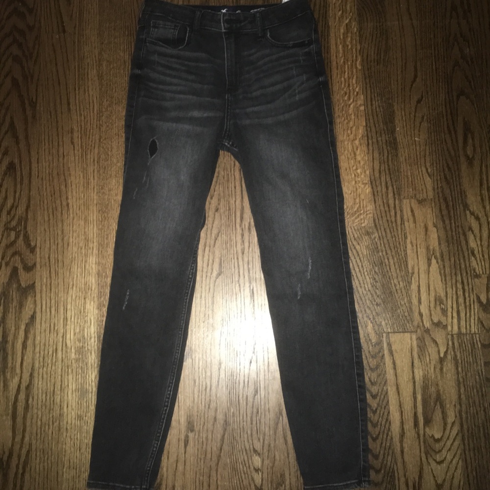 black ripped jeans